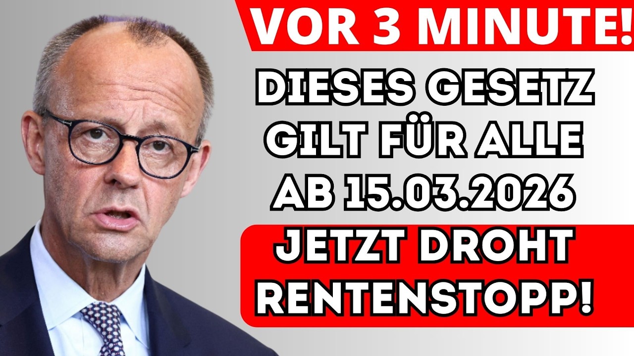 🚨 Gesetzliche Rente ab 15. März 2026 – Aktueller Stand der Gesetzeslage!