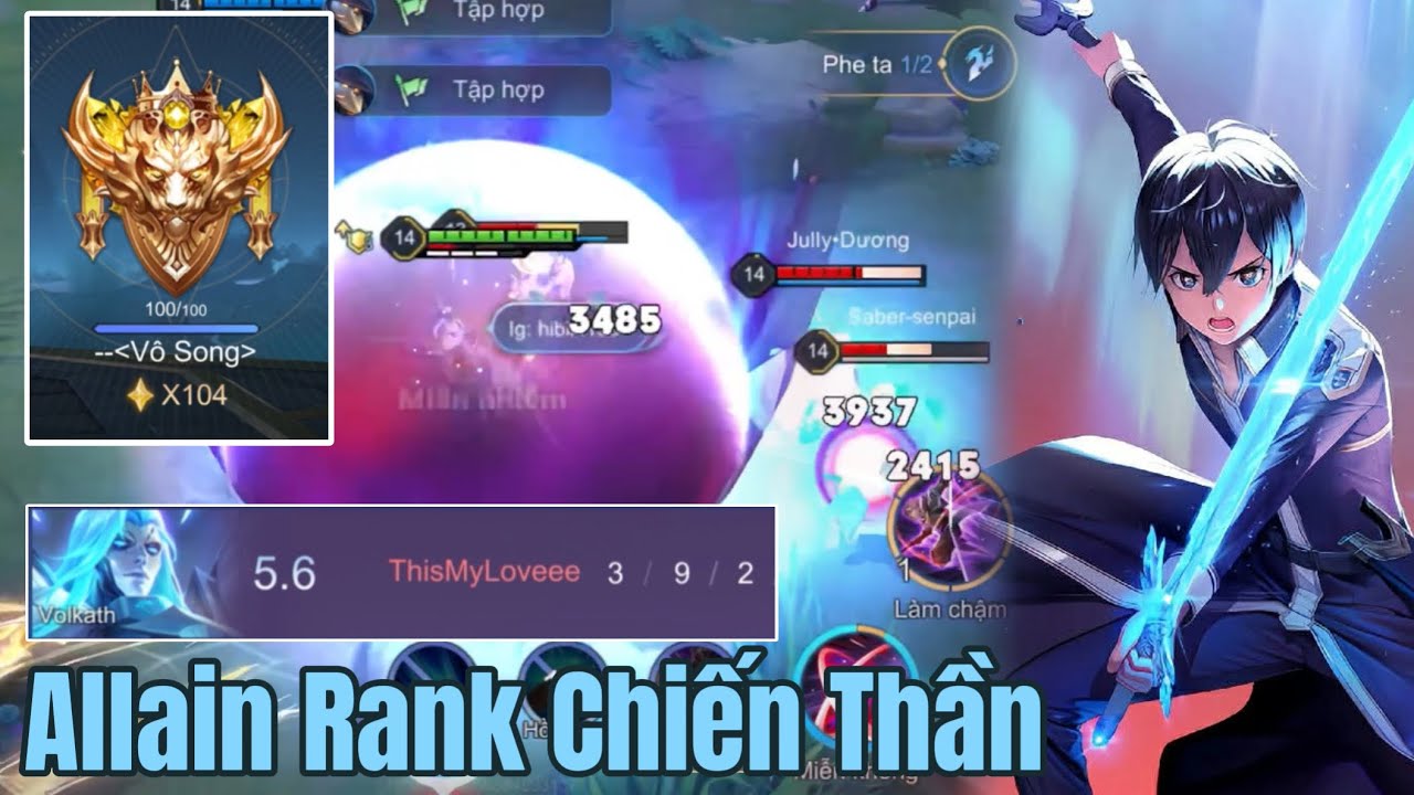 Yuvkito TOP Allain | Allain Huỷ Diệt Volkath Rank Chiến Thần Ntn 