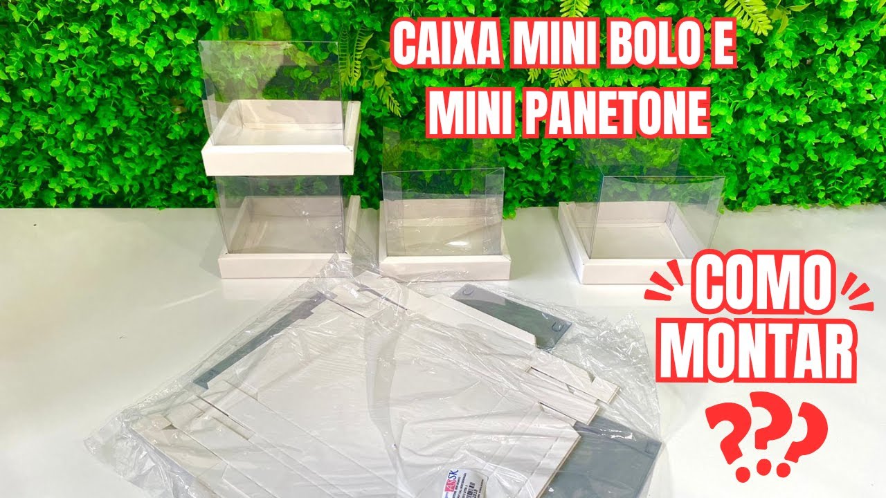 Como montar caixa de acetato para mini bolo e mini panetone
