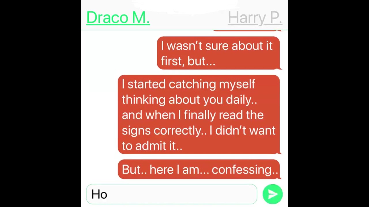 Accidental confession || Drarry texting story