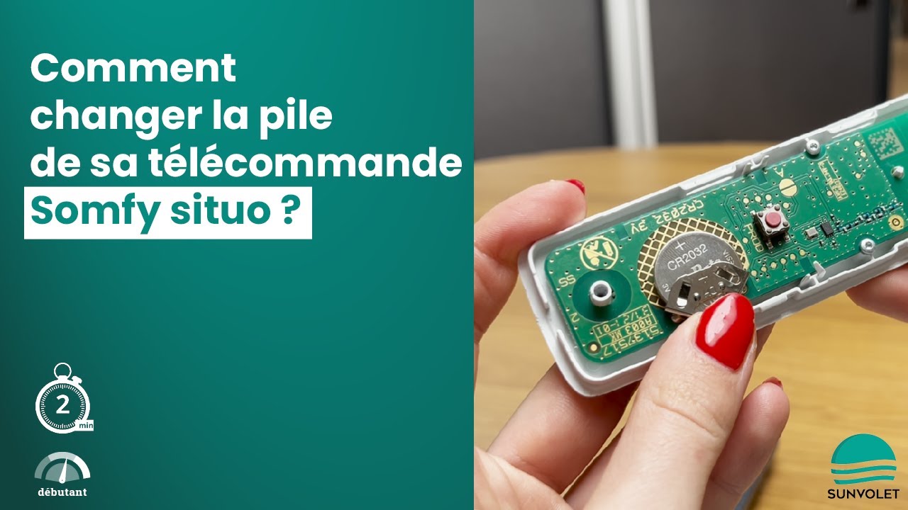 Comment changer la pile de votre télécommande Somfy situo : spécial volet roulant