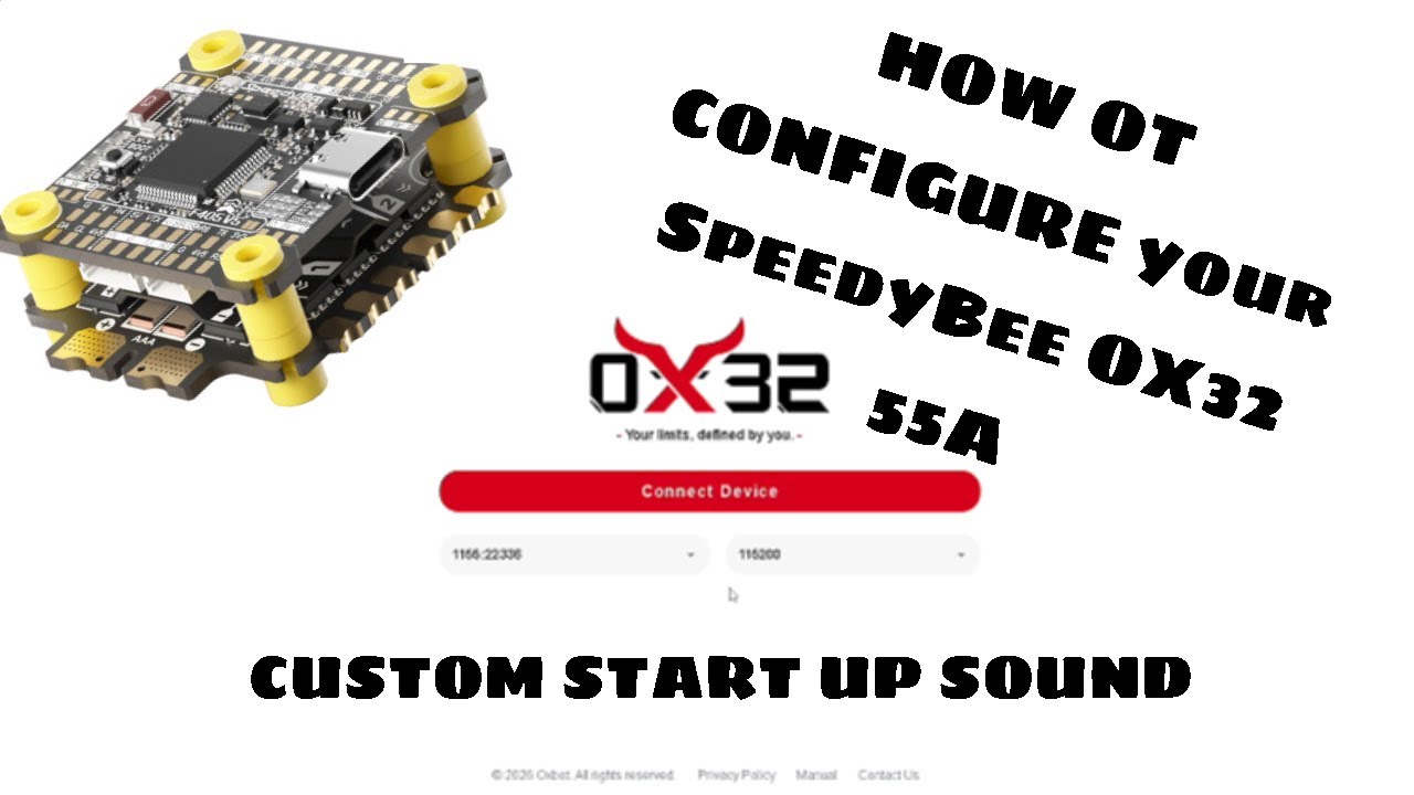 How to configure your SpeedyBee OX32 55A ESC(Start up sound)🎇🎇🎇