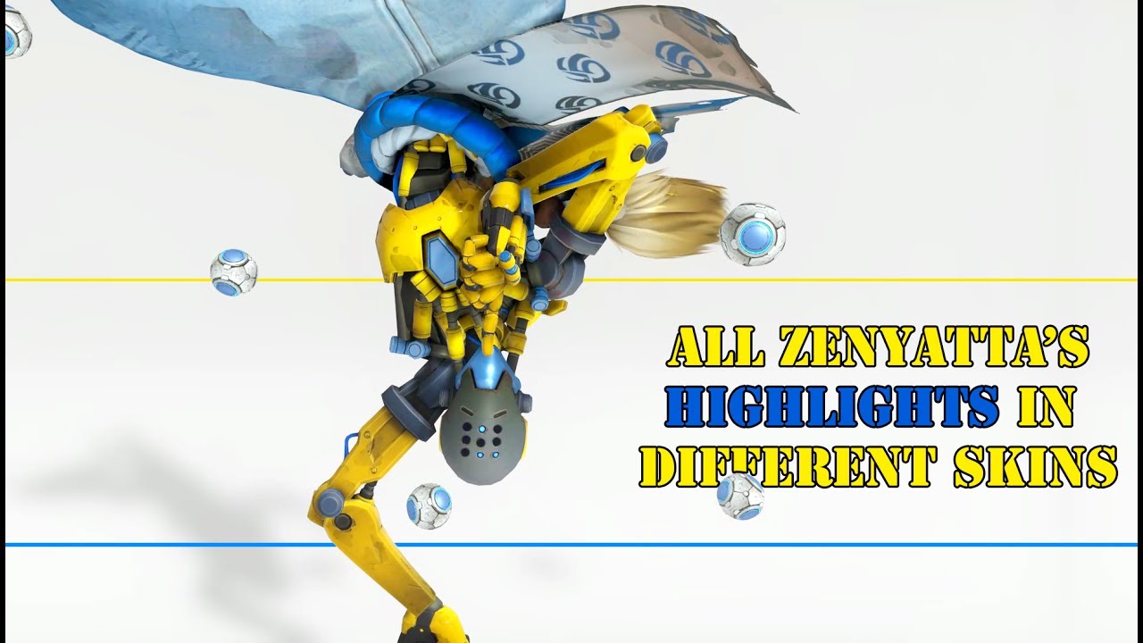 Overwatch || Zenyatta Highlights || different skins on white background