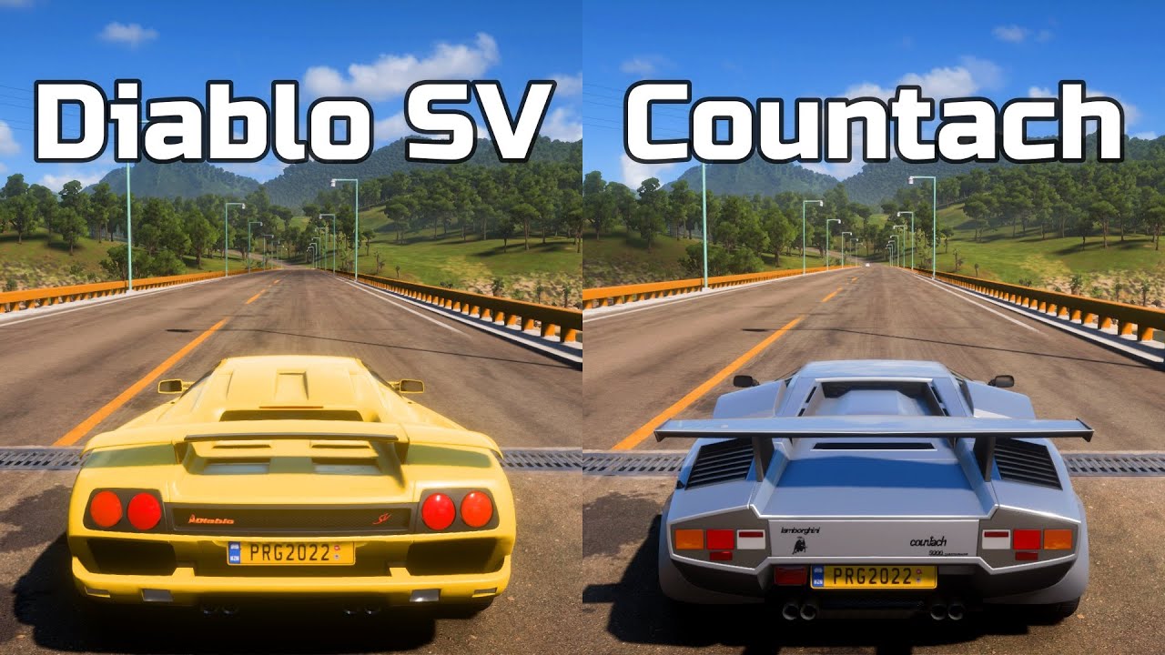 Forza Horizon 5: Lamborghini Diablo SV vs Lamborghini Countach - Drag Race