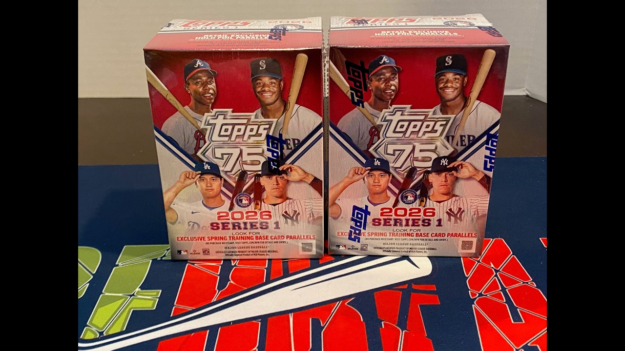 Открываю 2 коробки Blaster Box с бейсбольными карточками Topps 2026 года! Смотрю, что представляе...