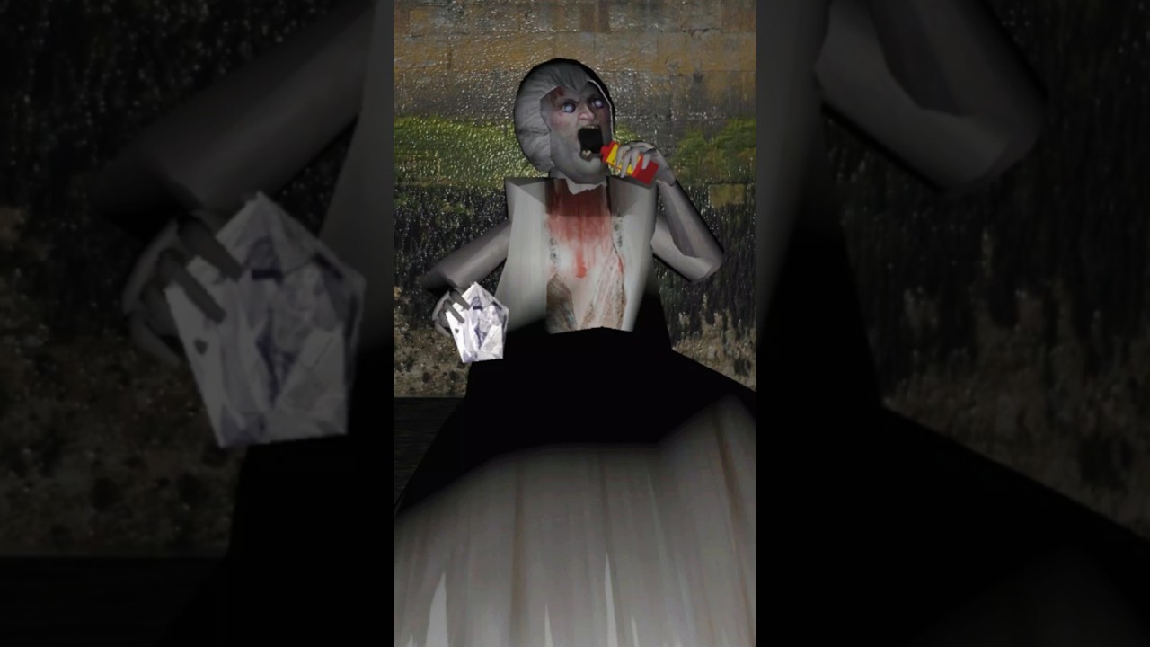 Slendrina mom eats meat and drinks potion in Granny Sewer Update #gaming