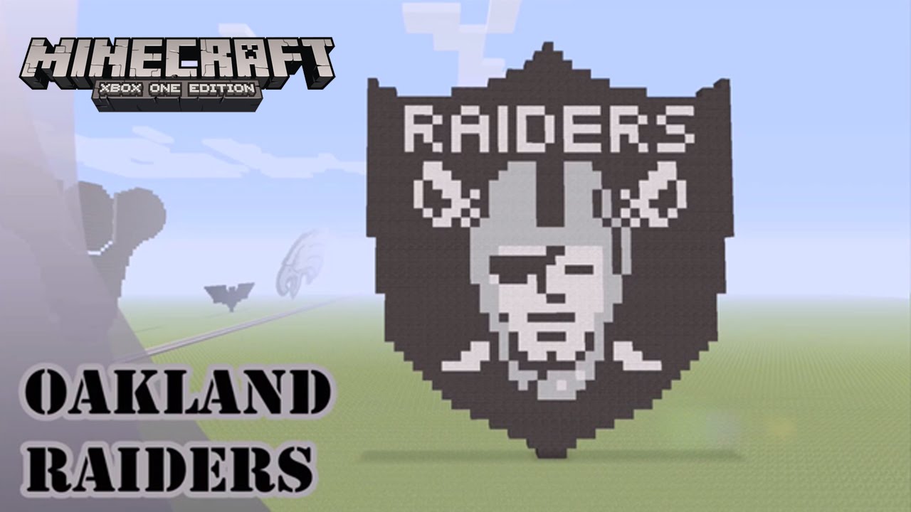 Minecraft: Pixel Art Tutorial and Showcase: Oakland Raiders Logo (NFL)
