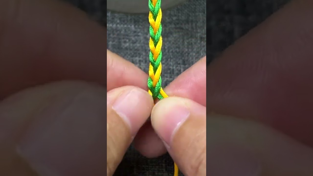 4 strand braid | Basic knot for bracelet making | Easy Bracelet for Beginners #shorts 【B012】