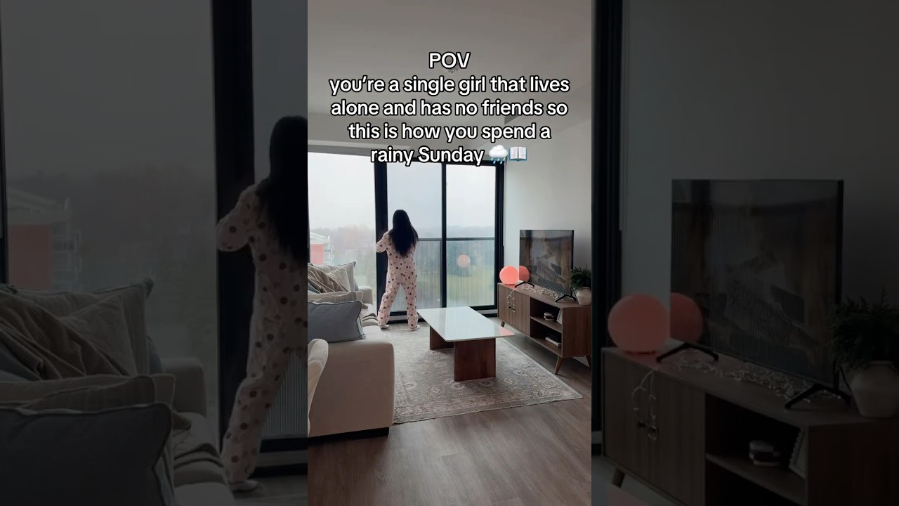 rainy sunday spent happily alone 🌧️ ☔️ #livingalonediaries #solovlog #asmrsounds #pov
