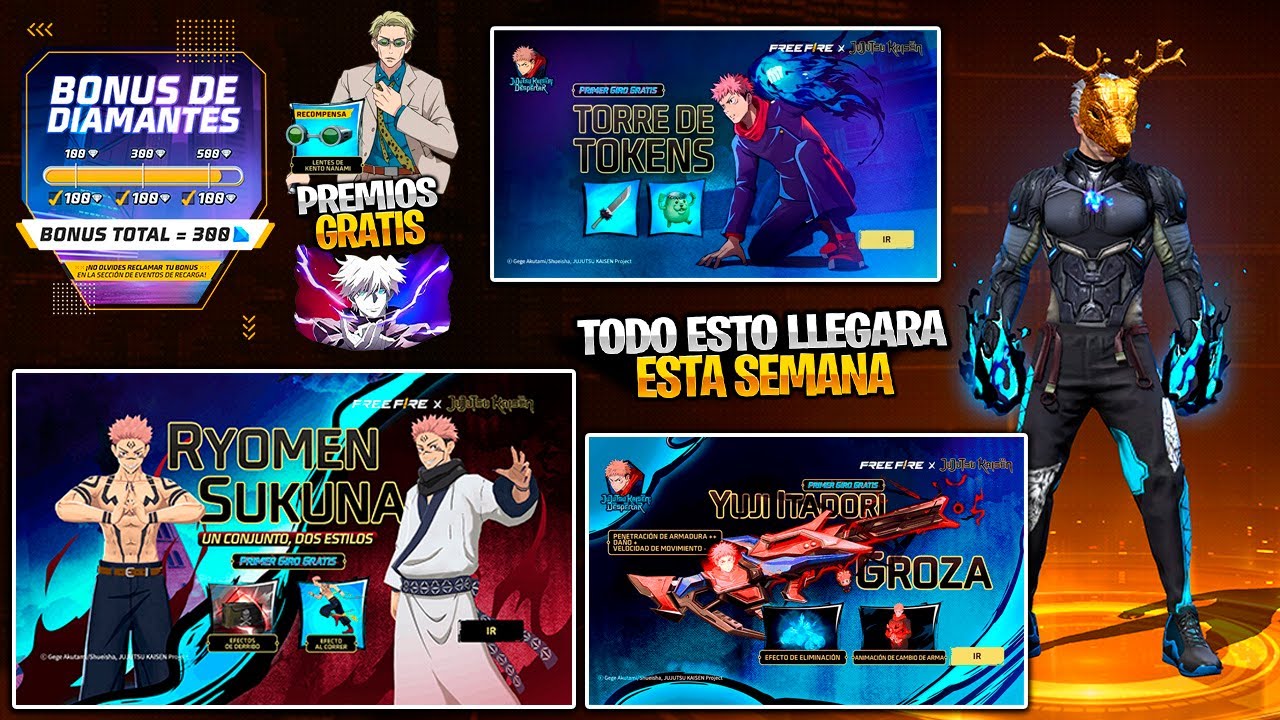FILTRÓ EVENTOS PRÓXIMA AGENDA SEMANAL TORRE PUÑOS DIVERGENTE RULETA SUKUNA BONUS DIAMANTES & MAS