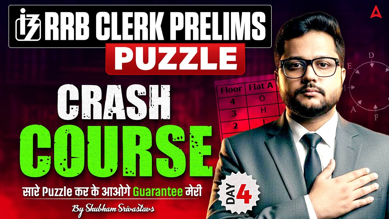 IBPS RRB Clerk Reasoning 2025 | RRB Clerk Prelims Reasoning Puzzle #4 | By Shubham Srivastava