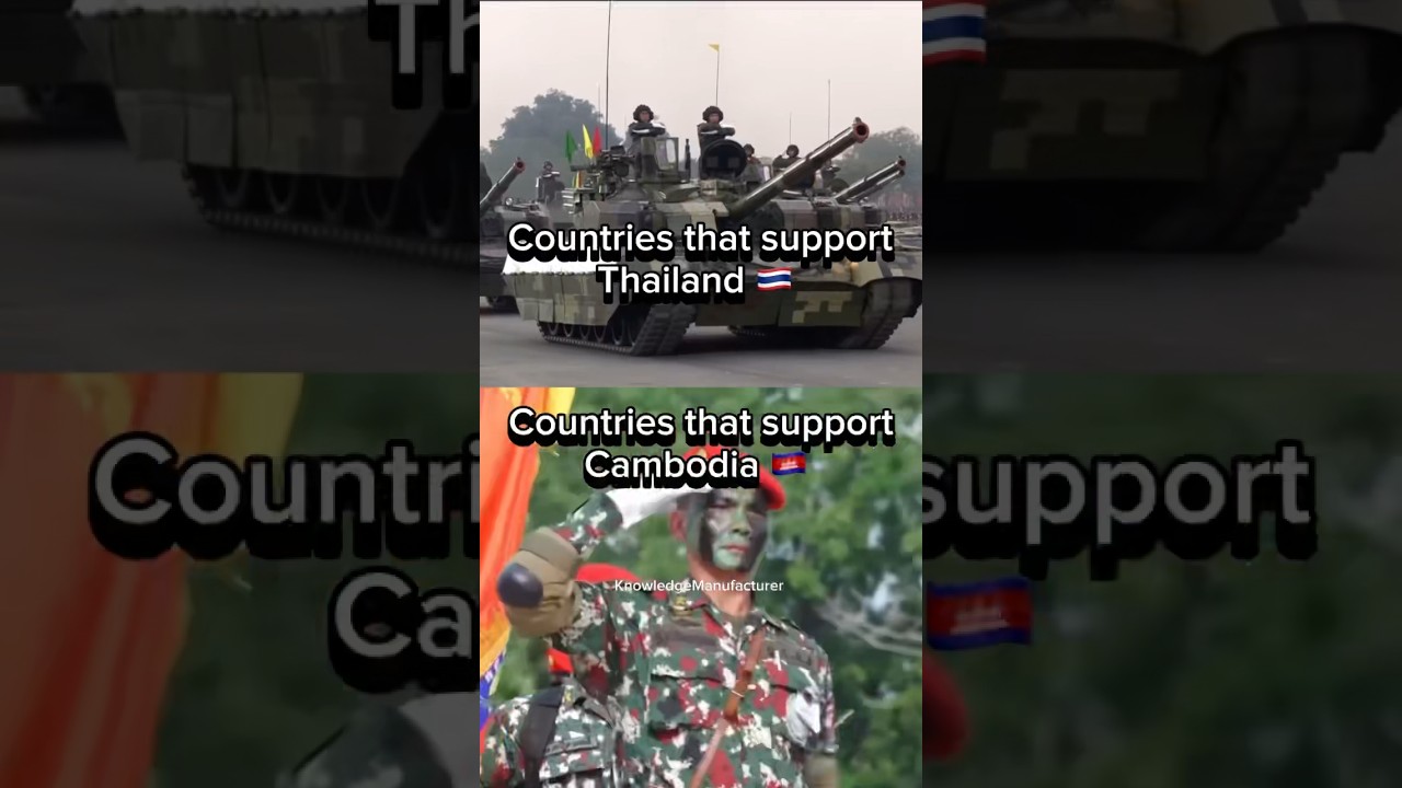 Countries that support Thailand vs Countries that support Cambodia #shorts