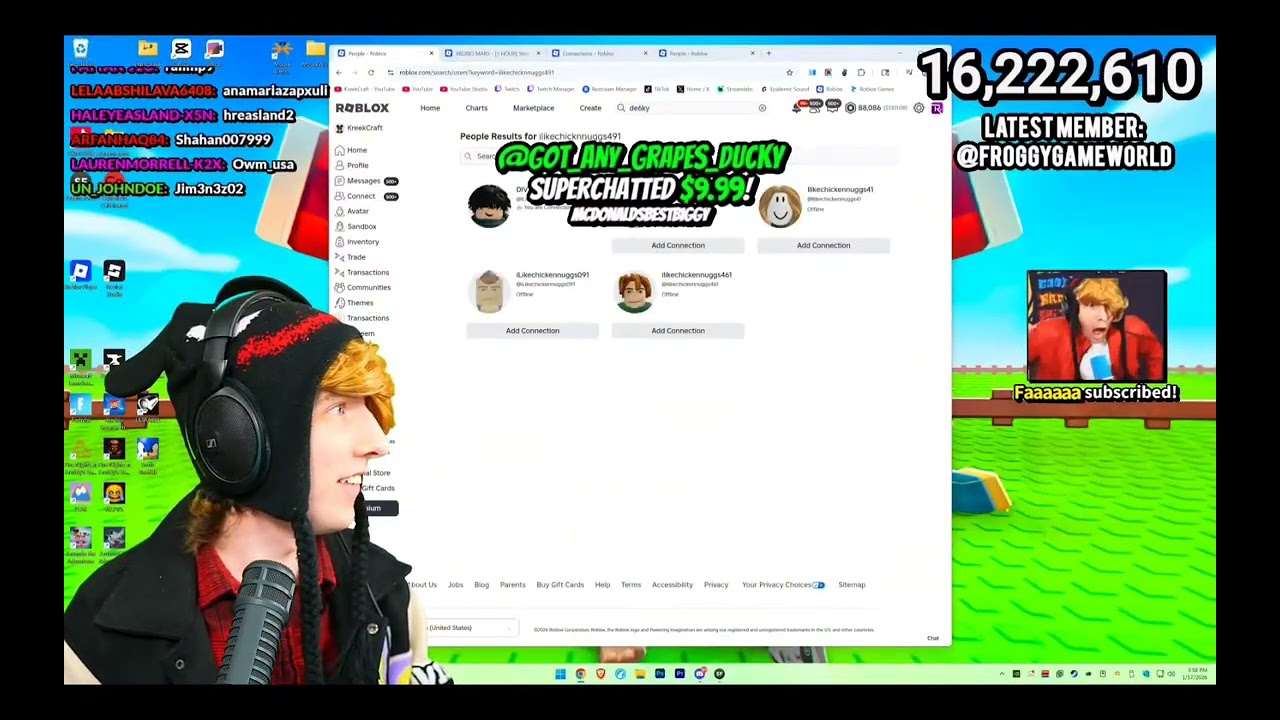 @KreekCraft ADDED ME #kreekcraft #roblox