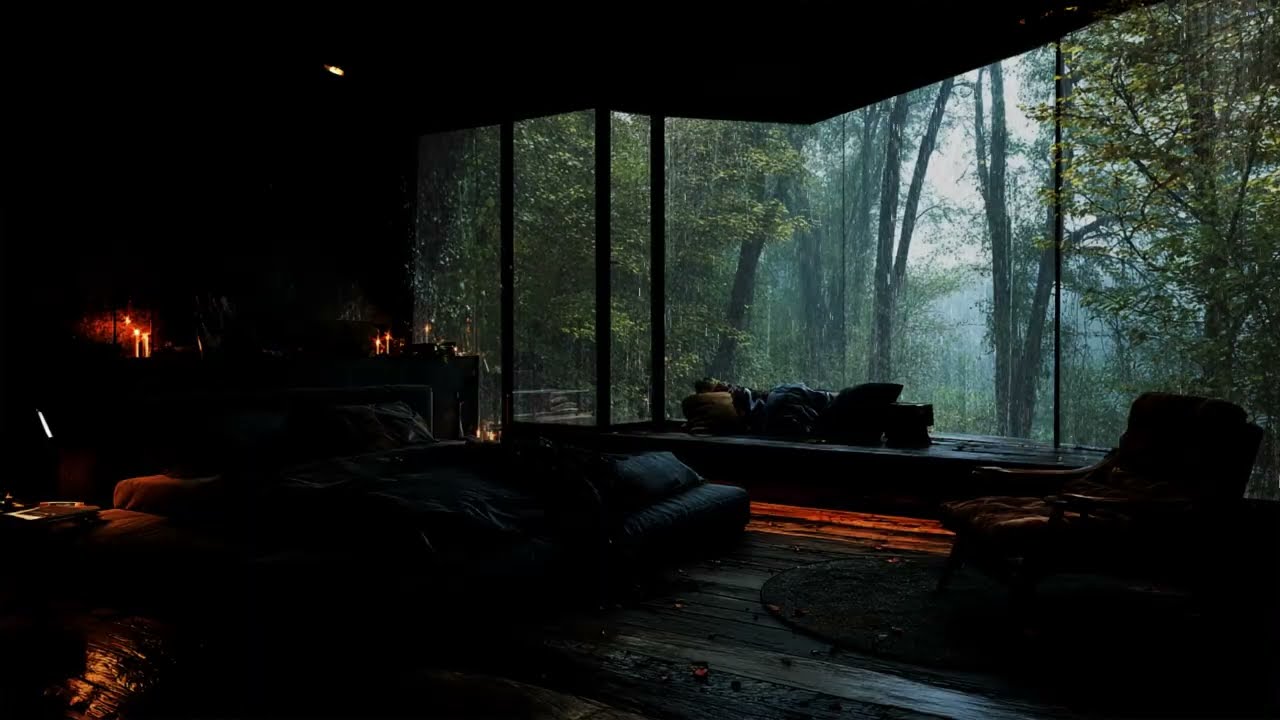 Lluvia relajante sobre techo de madera | Sonidos ASMR para descanso profundo