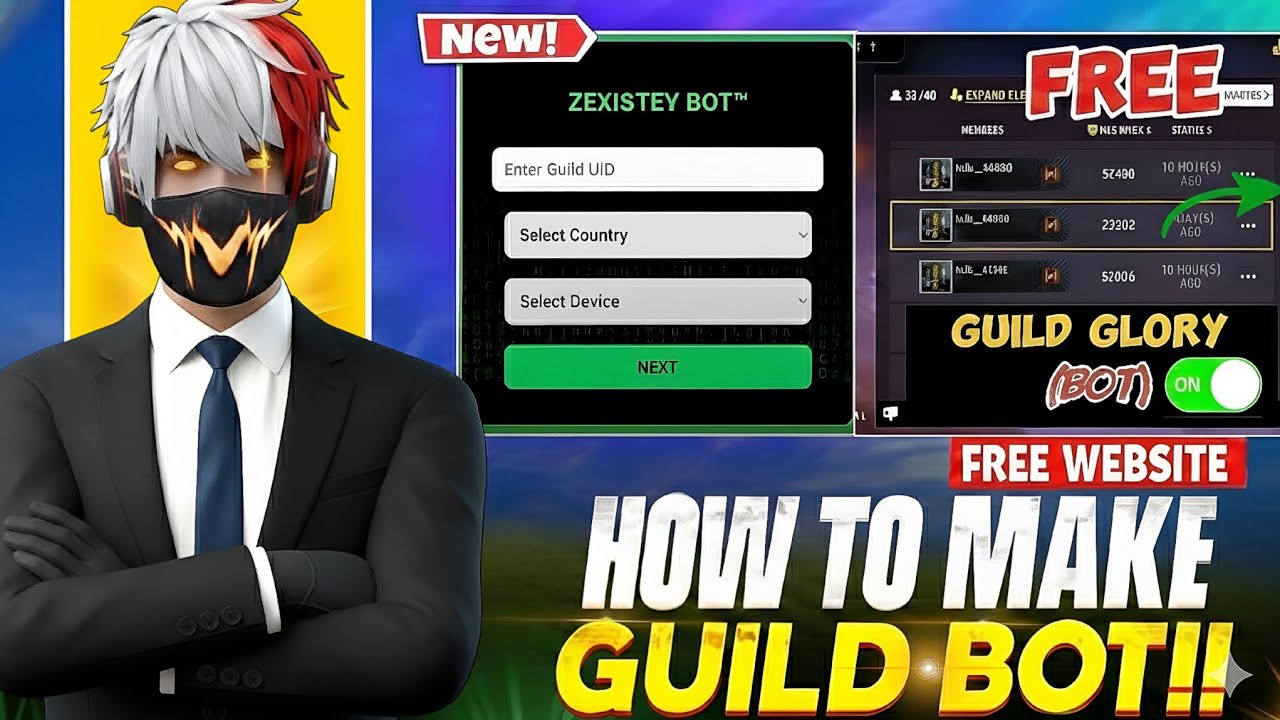 🔥Free Fire Guild Glory Bot 🤖 2026 | New Bot Website Revealed 🤯 ! - Jwa Prime