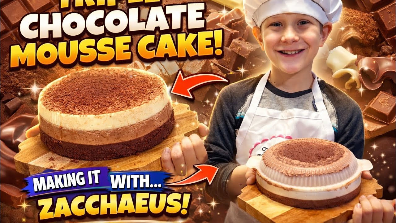 Let’s make a chocolate mousse cake with Zacchaeus! #chcolateganache #moussecake #chocolatemousse 