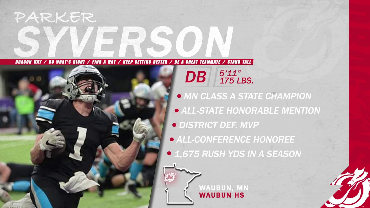 Parker Syverson (DB, 5-11, 175, Waubun, Minn./Waubun HS)