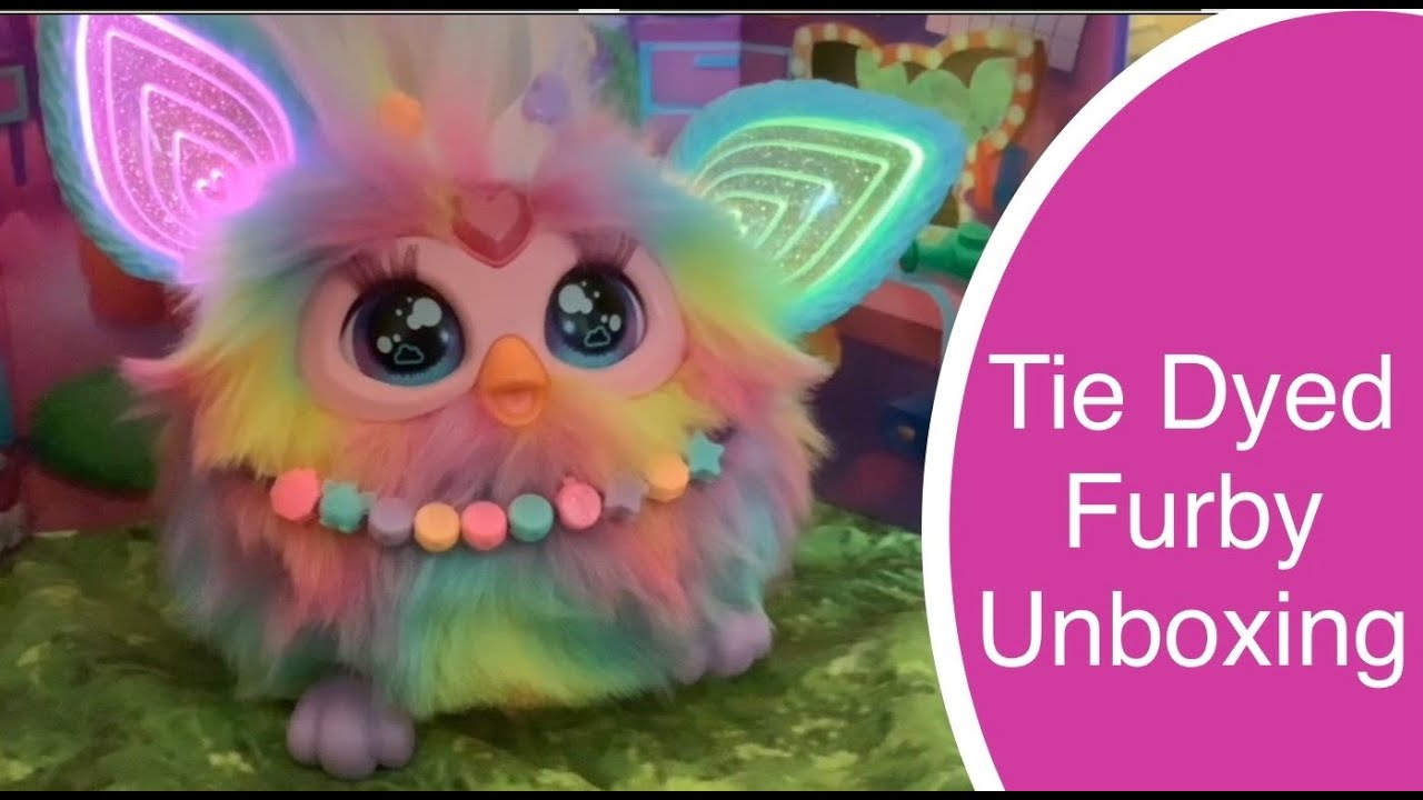 Furby is back! new version for 2023! Tie Dyed! Unboxing & 2 Furbies Connected Interaction #furby
