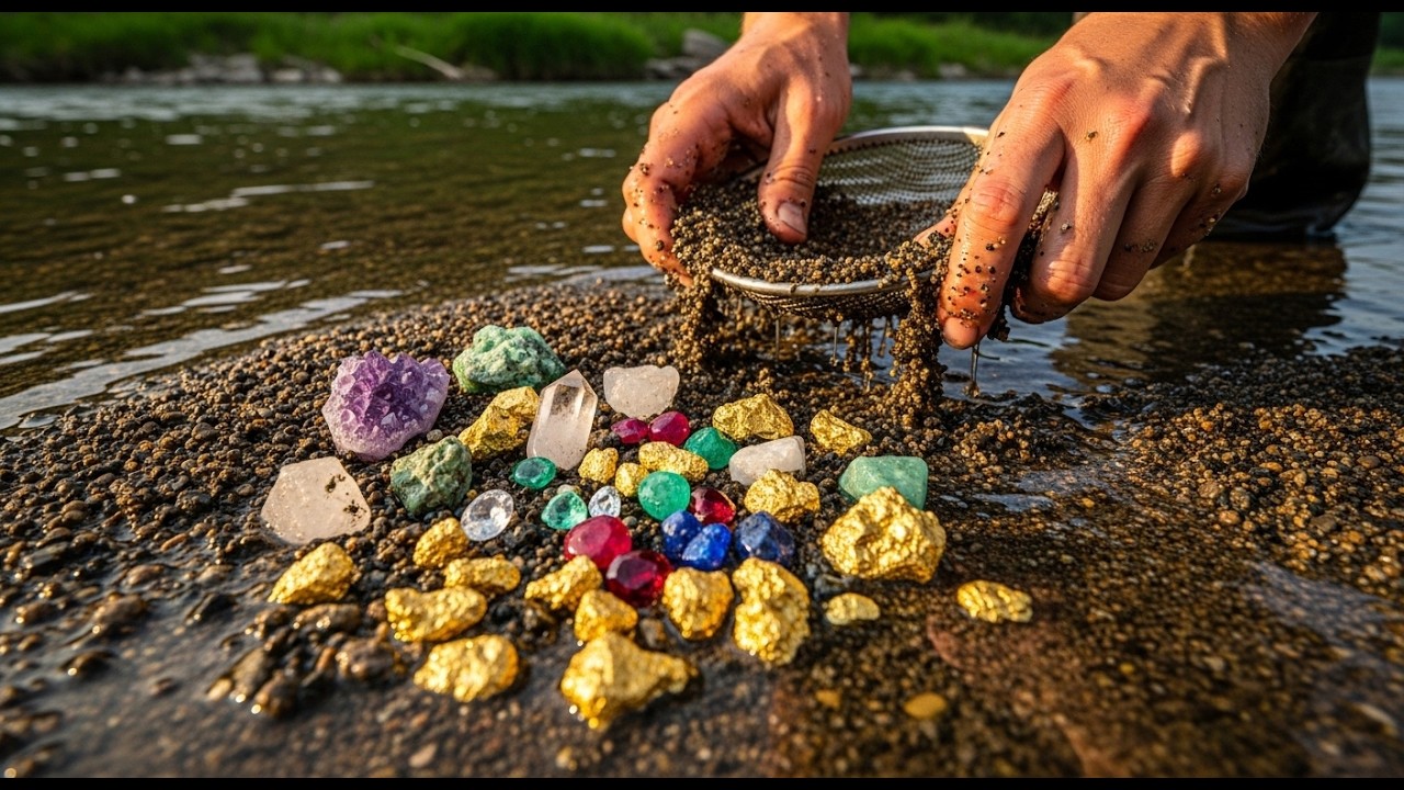 Unbelievable Gold & Crystal Find While Panning