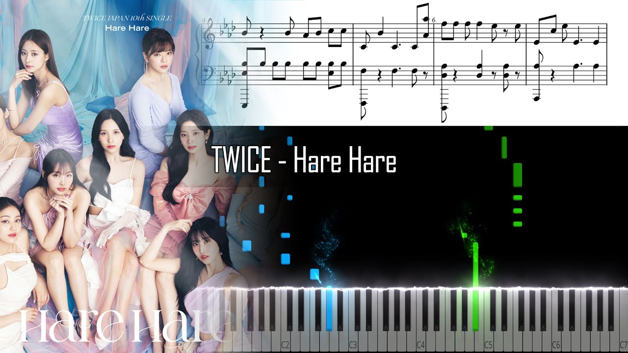 TWICE - Hare Hare - Piano Tutorial - Free download sheet music and MIDI