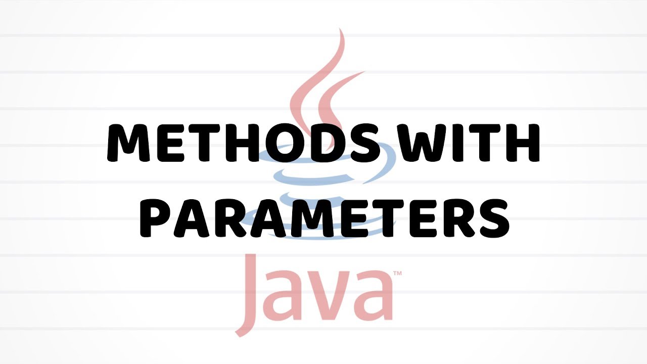 Methods With Parameters | Java For Beginners