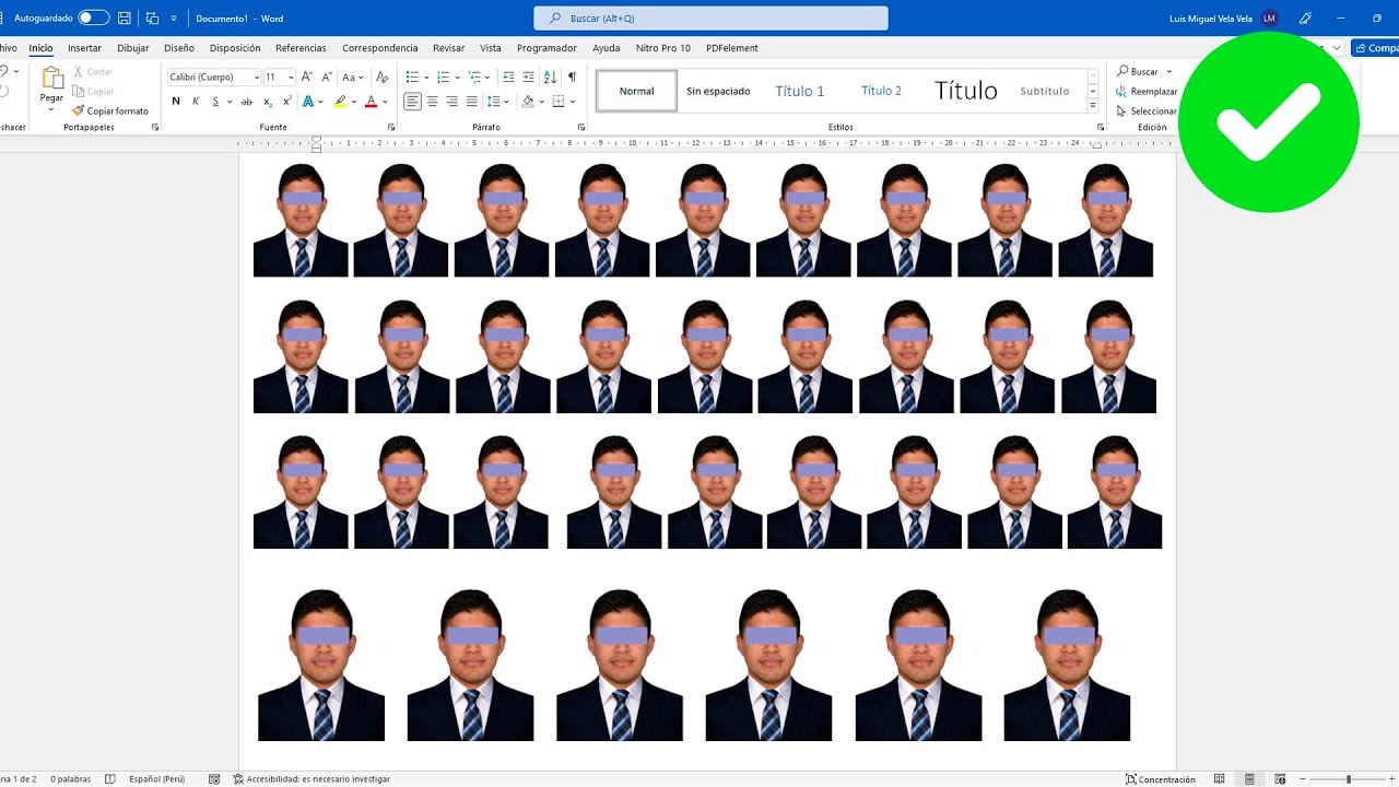COMO IMPRIMIR FOTOS TAMAÑO CARNET Y PASAPORTE EN WORD EN HOJA A4