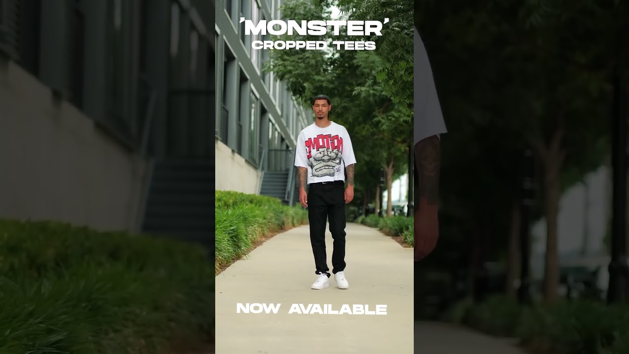 New Monster Cropped Tees Available Now! Fast Shipping! 📦 #streetwear #mensfashion #outfit