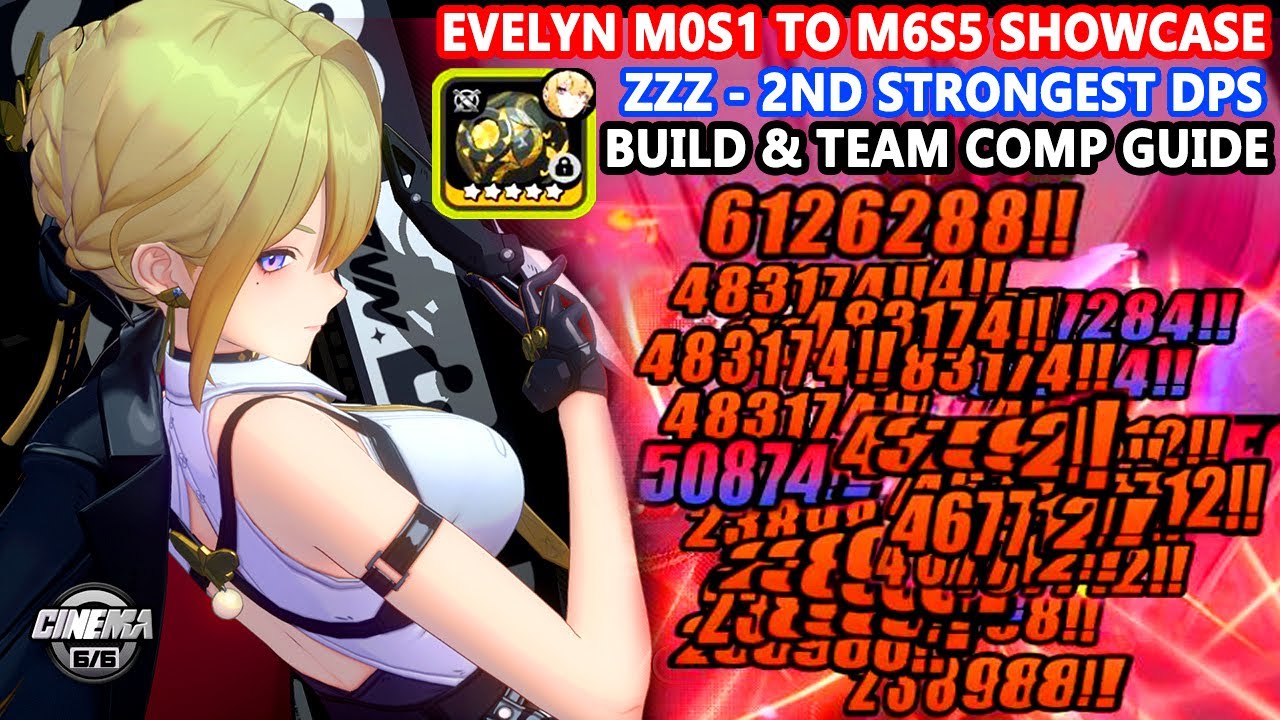 Evelyn M0S1 to M6S5 Showcase & Build Guide : 2nd Strongest DPS | ZZZ Creator Experience Server