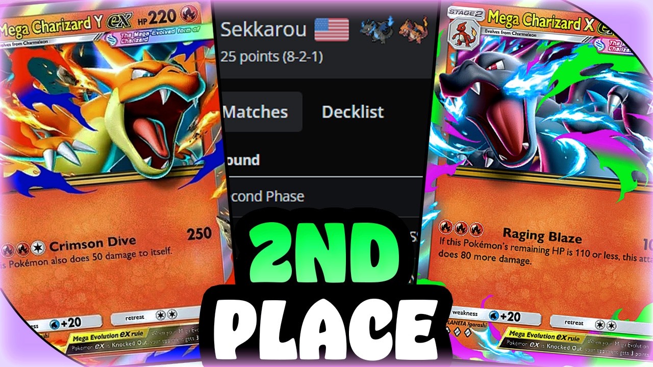 Лучшая колода с Мега Чаризардом EX в Pokemon TCG Pocket | 2-е место