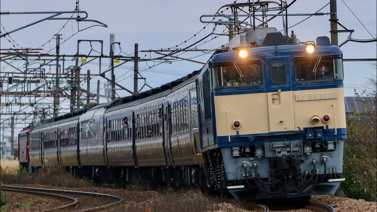 9432レ ありがとうEL 2号　EF64 1030 + 12系+ EF81 140