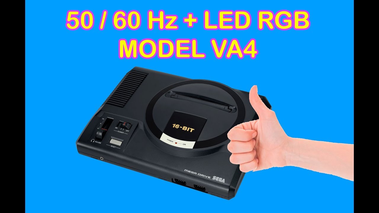 MEGADRIVE VA4 50/60Hz + REGION MOD + LED