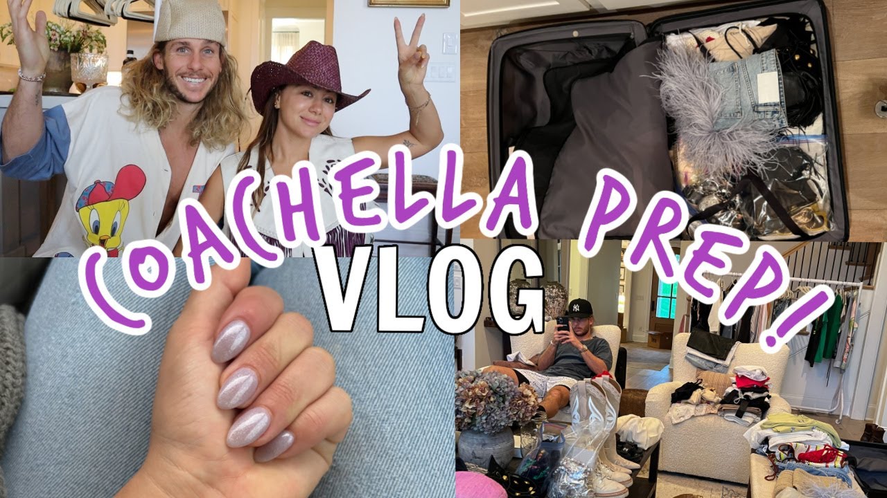 VLOG: Coachella Prep! Pack With Me, Outfit Styling, Thrifting & Try On Haul,  | Julia & Hunter