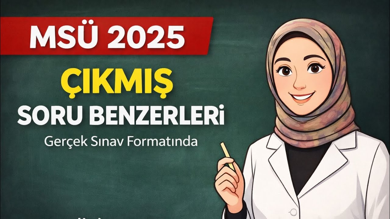 MSÜ 2025 | Çıkmış Soru Benzerleri (Gerçek Sınav Formatında)