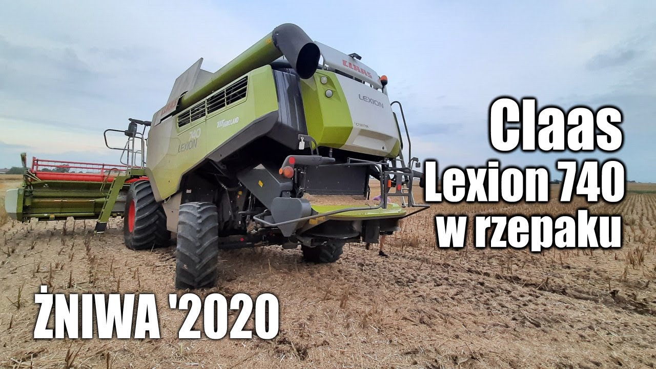 Żniwa 2020 - Claas Lexion 740 w rzepaku