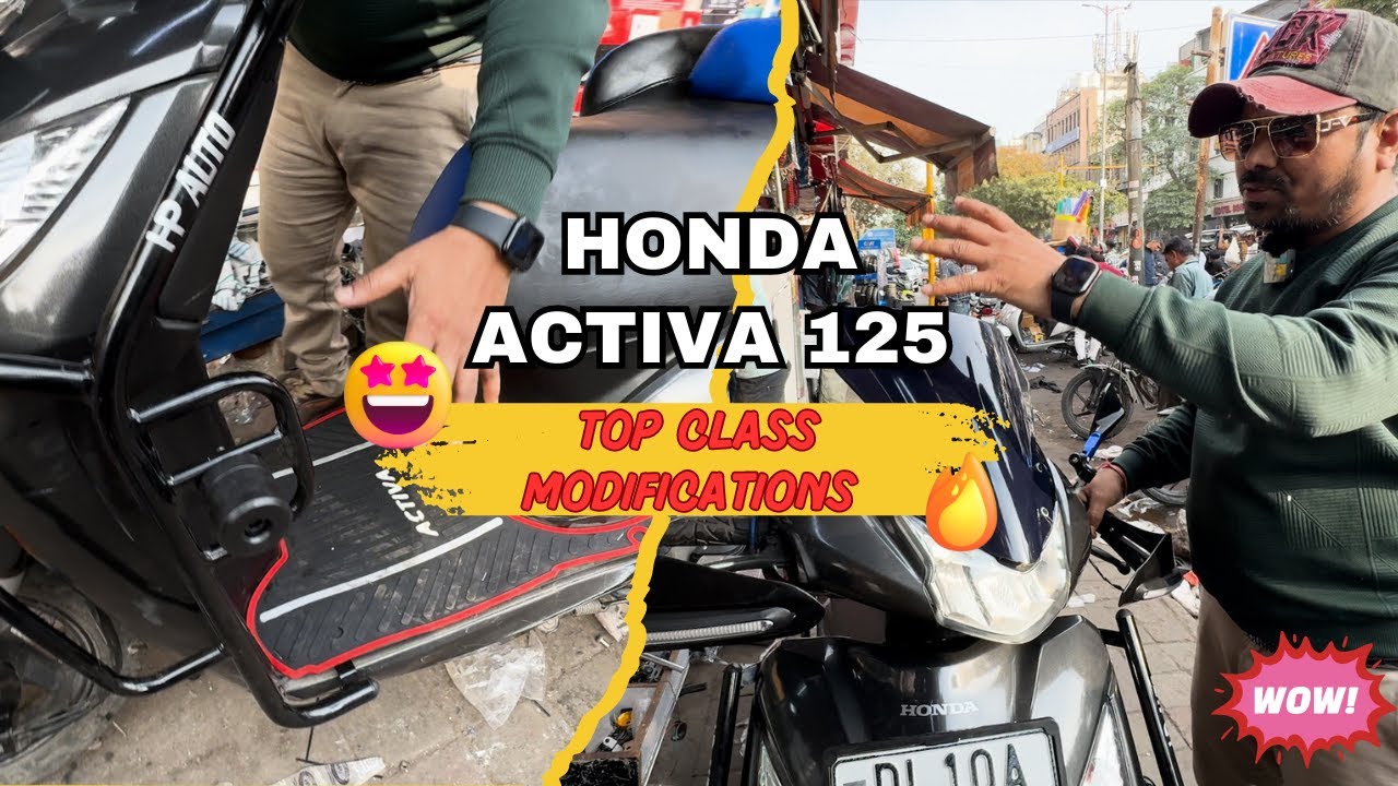 ACTIVA 125 BS6 Full Modified cruzer seat Killer Looks | Crash Guard | SKD Originals #rajubhaiskd