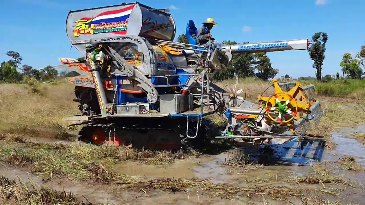 มาเกี่ยวข้าวหรือมาเกี่ยวหญ้าครับช่างแกะ Combine Harvester