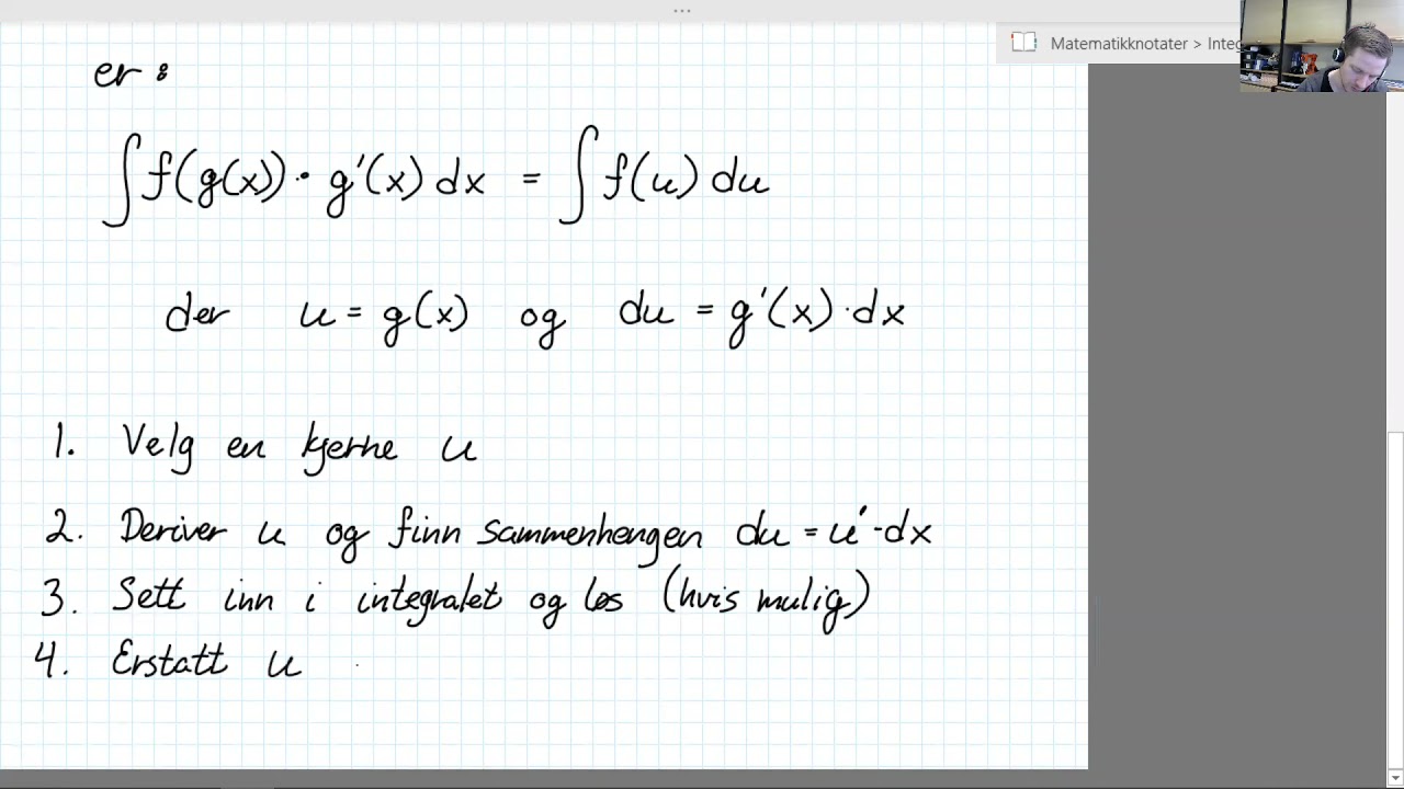 Integrasjon 16   Substitusjon Ubestemt