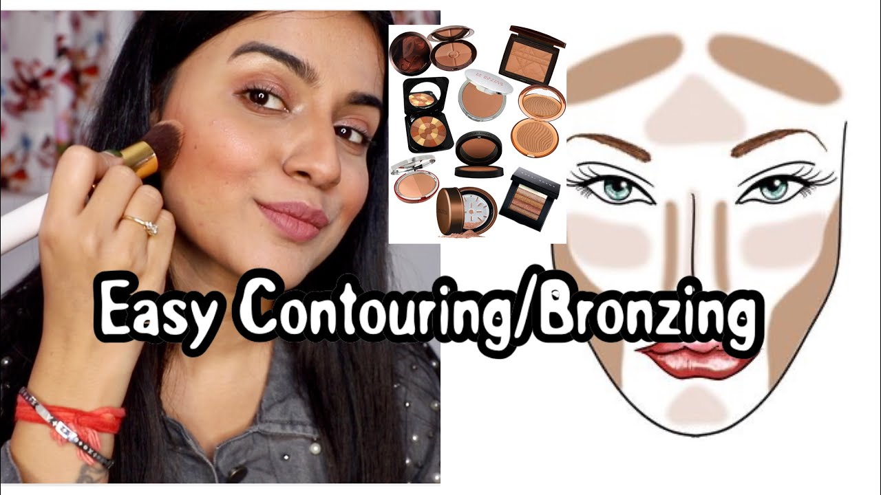 How To Contour / Bronze Face | Easy Contouring Bronzing for Beginners Step by Step | Nidhi Chaudhary