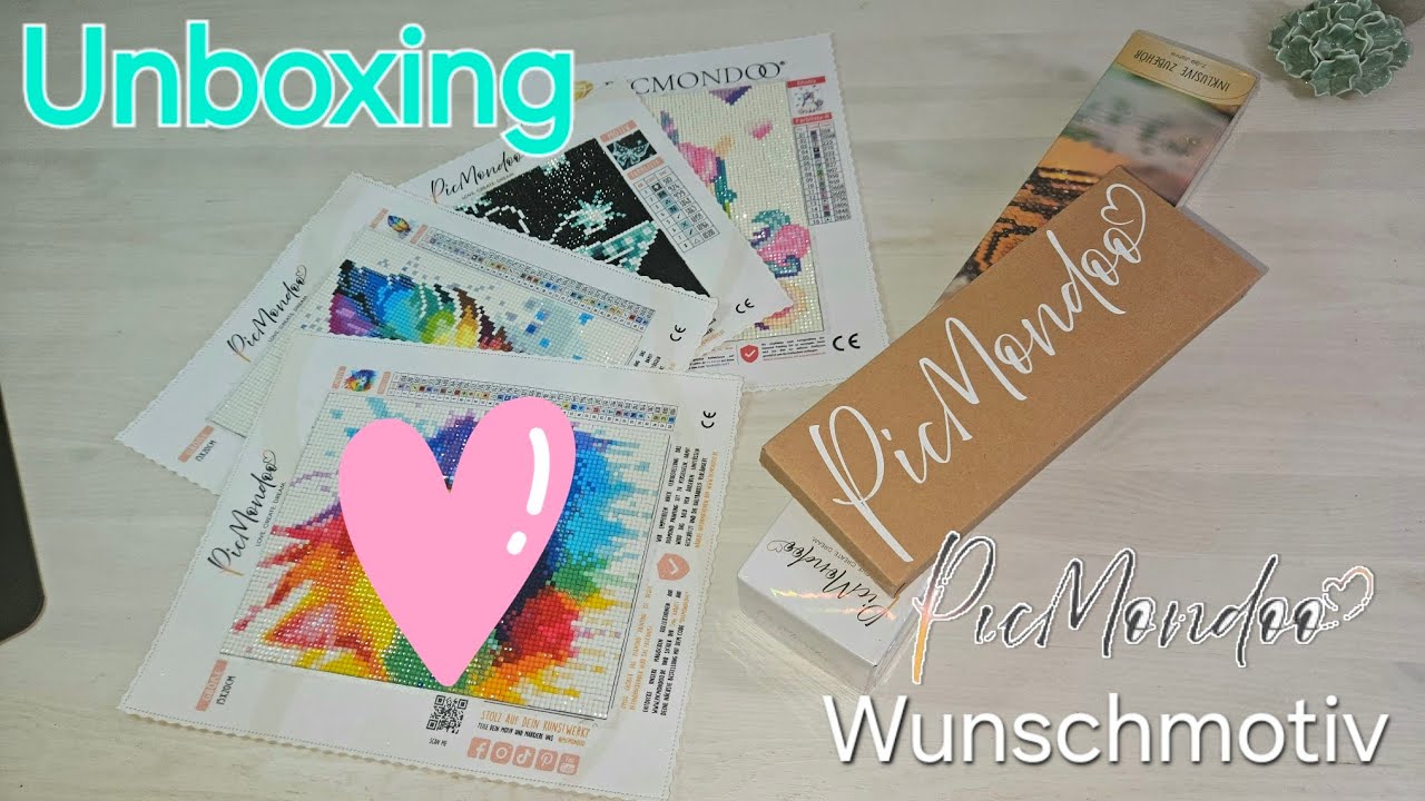 Unboxing Picmondoo Diamondpainting/ Wunschmotiv & Gratismini 🤩