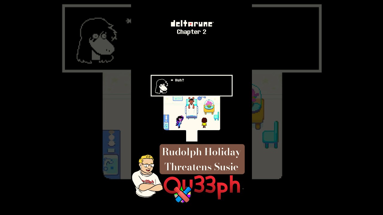 deltarune Chapter 2 🦌🤬🦕 Rudolph Holiday threatens Susie&rsquo;s #deltarunechapter2 #deltarune #tobyfox