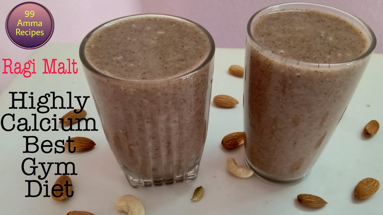 Ragi malt recipe | ragi porridge recipe |  highly calcium gym diet