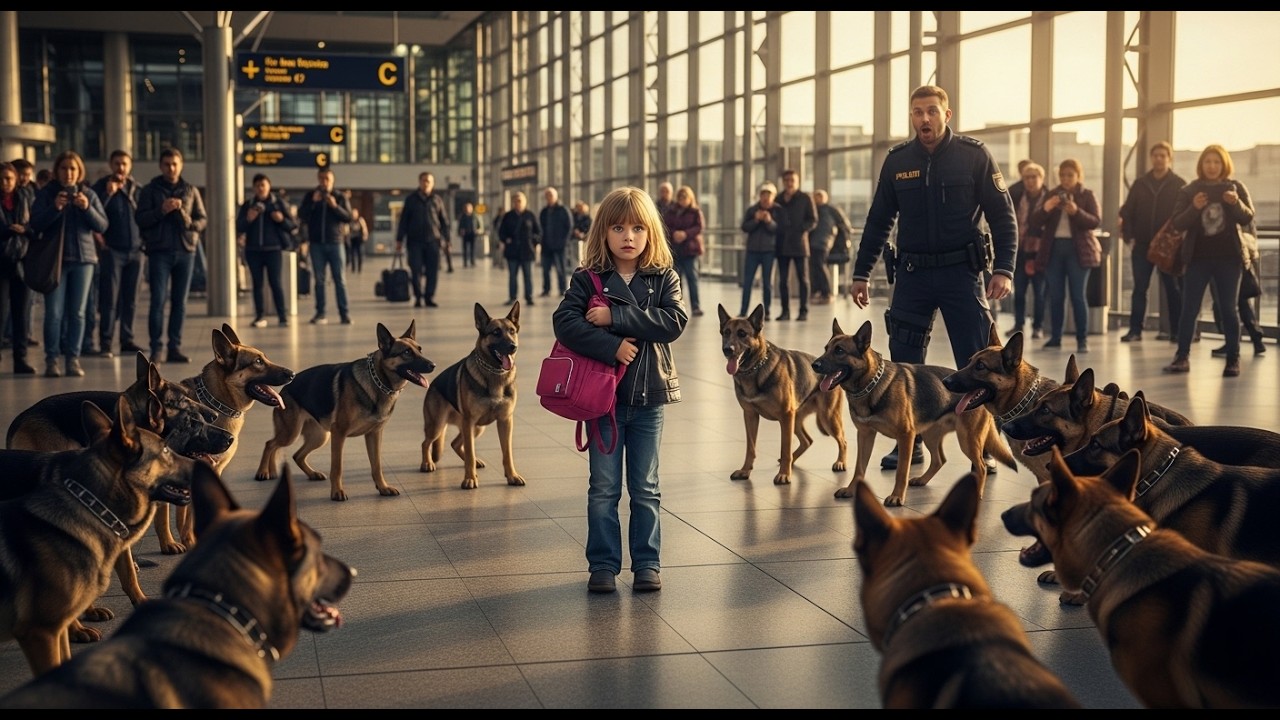 15 Polizeihunde Umzingeln Ein Mädchen Am Flughafen – Was Danach Geschieht Schockiert Alle