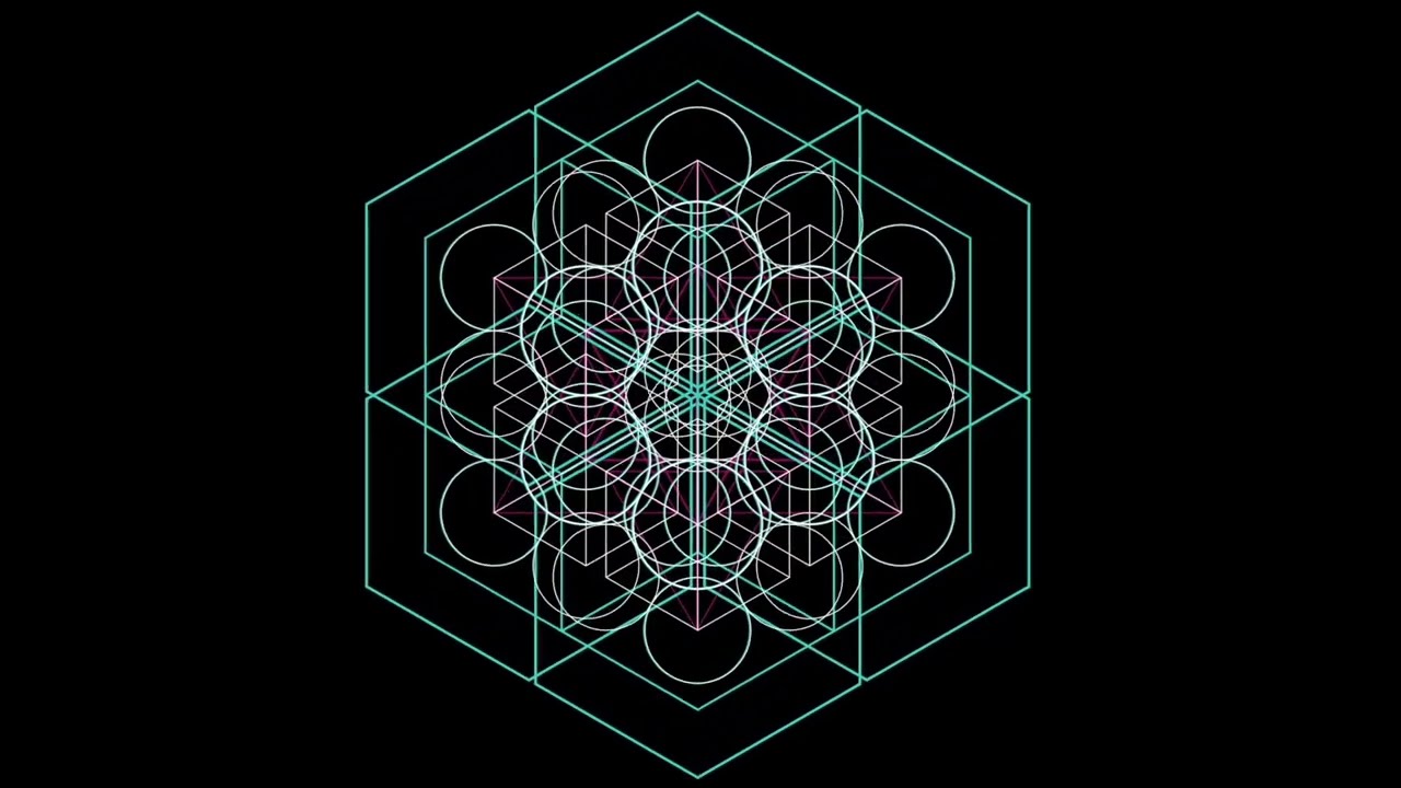 Metatron's Cube Moving Meditation - Sacred Geometry Animations