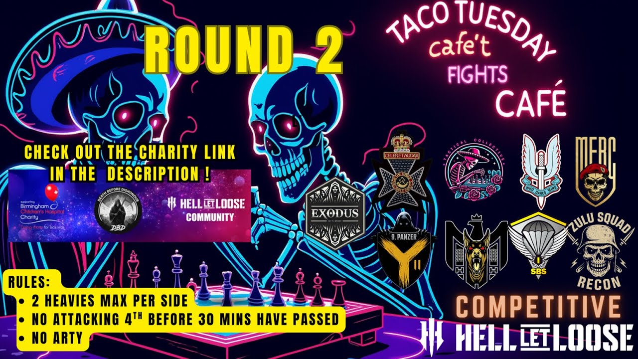 Hell Let Loose Charity Stream - TACO Tuesday Pt. 2 - Omaha Beach West Vierville - Comp Console HLL