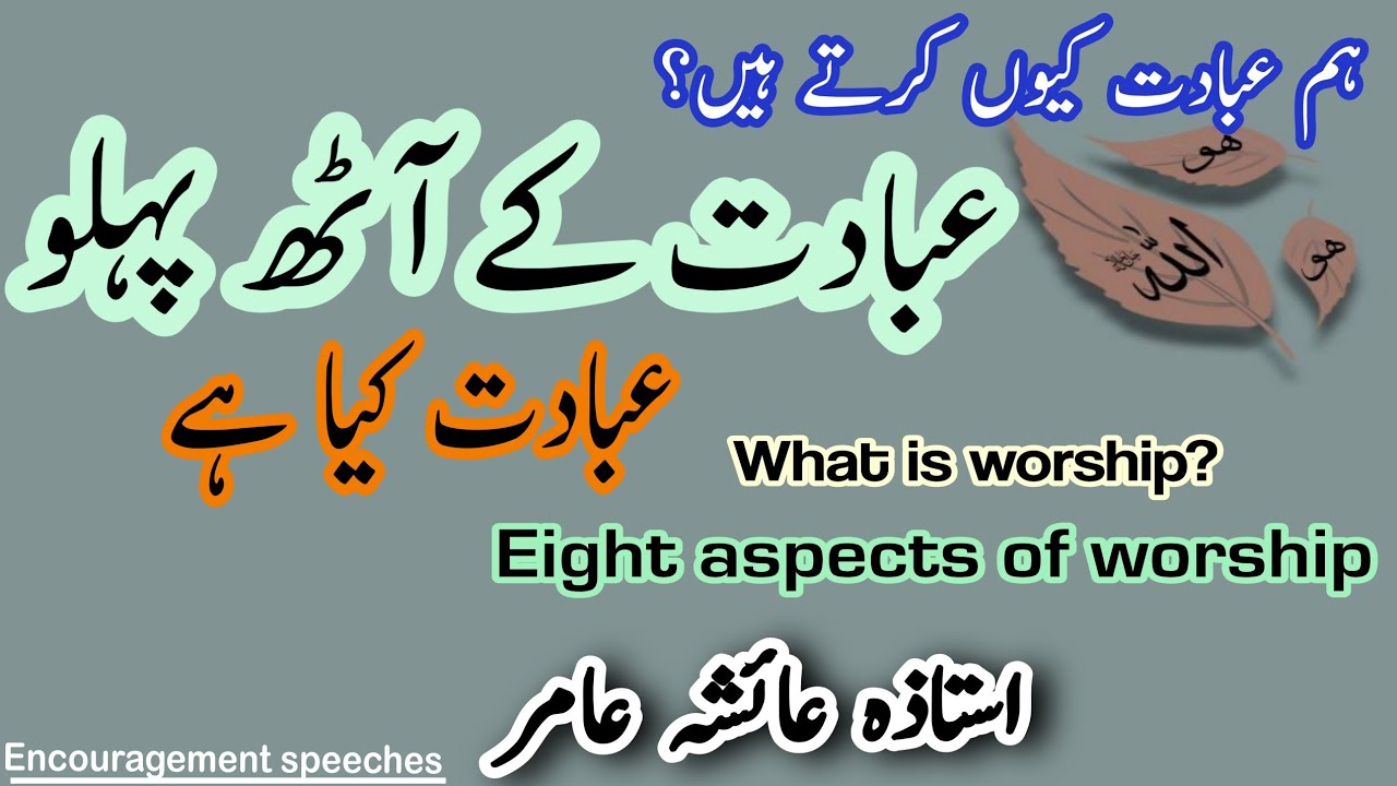 What Is Worship | Eight Aspects Of Worship | عبادت | Aiasha Amir