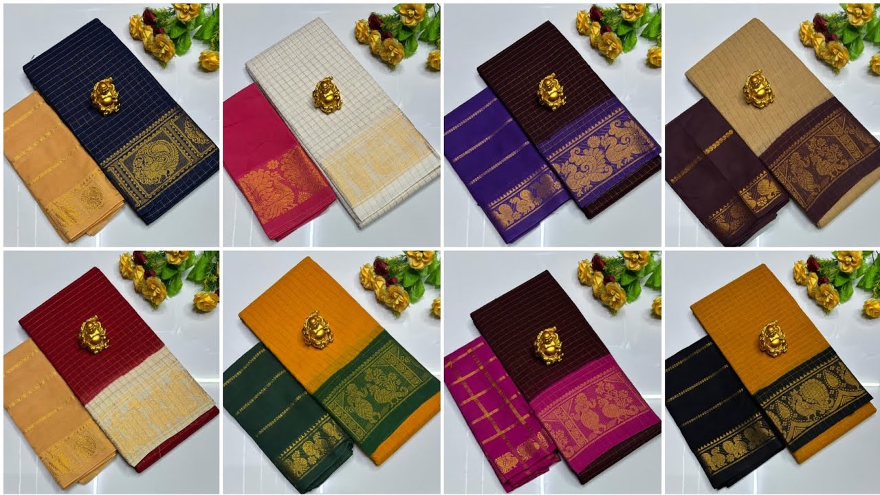 Sungudi Cotton Sarees #pure cotton sarees..More Details DM 9486418996