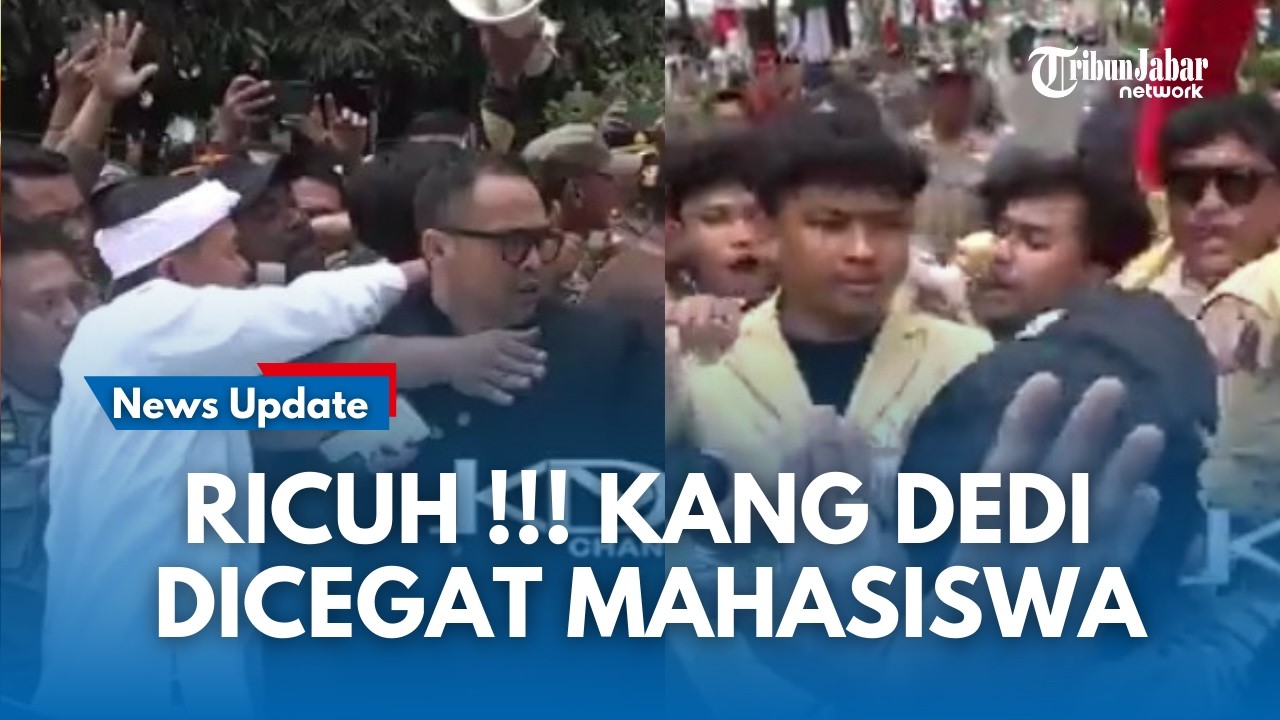 RICUH !!! KANG DEDI MULYADI  Diadang Mahasiswa Usai Hadiri HUT Kota Bekasi, Ditanya Soal Banjir
