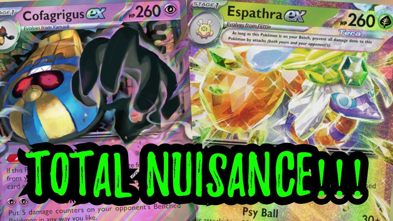 Cofagrigus ex and Espathra ex AGGREVATE Opponents Pokemon TCG Live