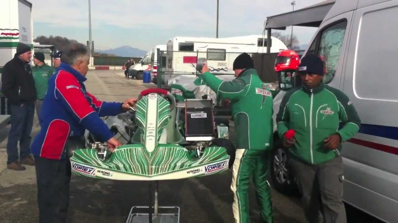 Michael Schumacher prueba chasis Tony Kart 2013 en Lonato - Trainning Kart