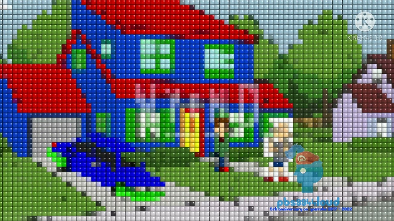 classic caillou turn the world in to pixels/grounded